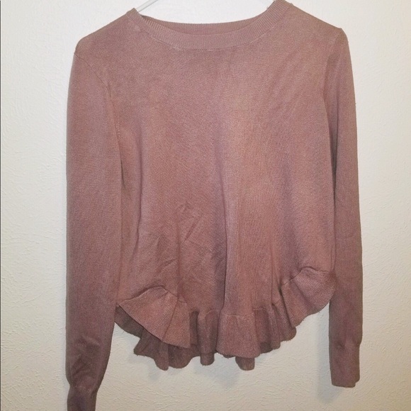 Sweaters - Sweater with ruffle bottom